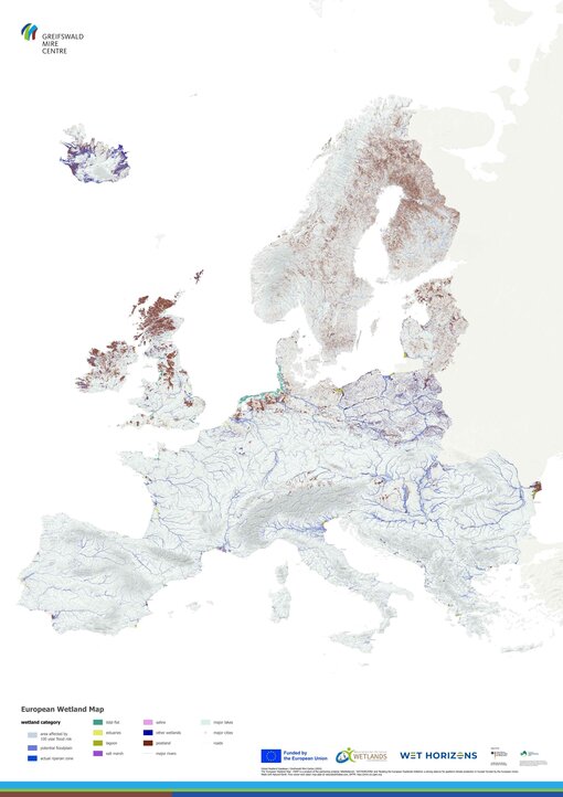 European Wetland Map (EWM): A groundbreaking resource with up-to-date geodata on peatlands and wetlands Image: Greifswald Mire Centre