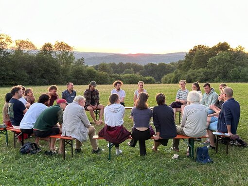 Teilnehmende auf der Wiese